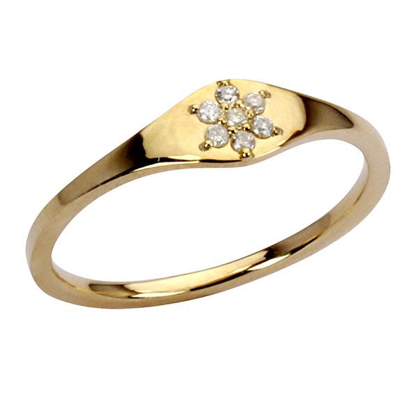 ダイヤモンド リング ダイヤリング ダイヤ 印台 10金 k10 10k イエロー