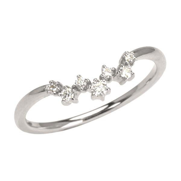 ホワイトゴールド 指輪 ダイヤモンド リング メンズ k18 18金