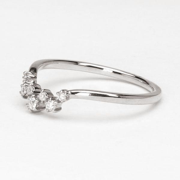 ホワイトゴールド 指輪 ダイヤモンド リング メンズ k18 18金 ダイヤ