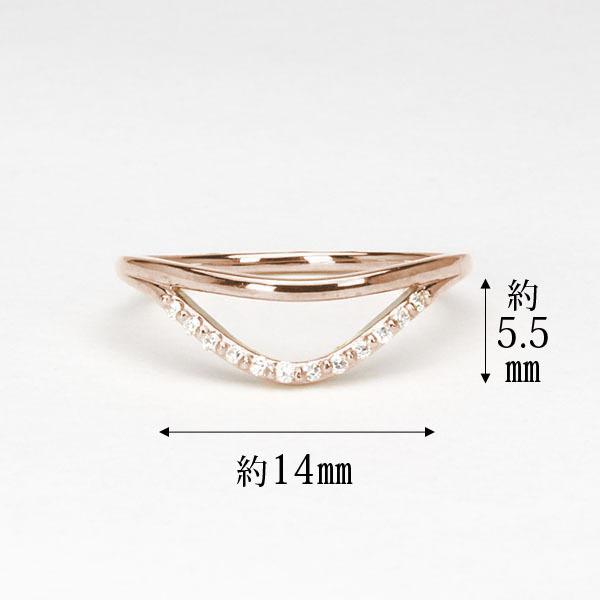 ピンクゴールド 指輪 ピンキーリング ダイヤモンド メンズ k10 10k 10金 ダイヤ 婚約指輪 送料無料 カジュアル プレゼント ギフト ご褒美 自分買い puの画像