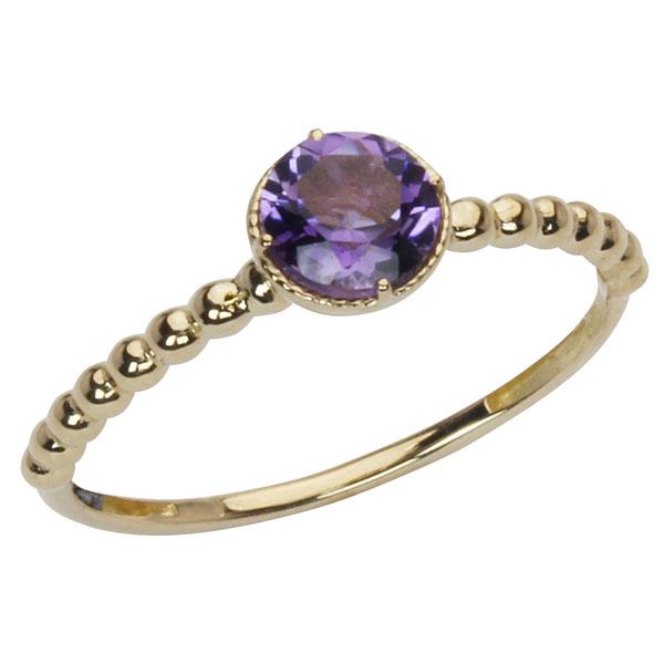 アメジスト リング アメジストリング アメジスト指輪 k18 18k 18金