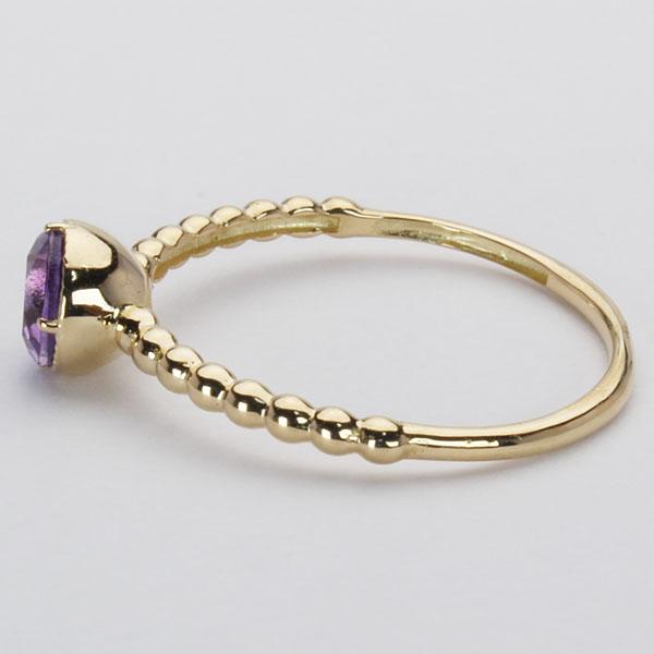 アメジスト リング アメジストリング アメジスト指輪 k18 18k 18金