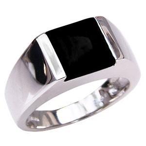 オニキスリング オニキス指輪 黒瑪瑙 印台リング オニキス メンズリング メンズ ホワイトゴールド 指輪 男女兼用 ユニセックス プレゼント ギフト p