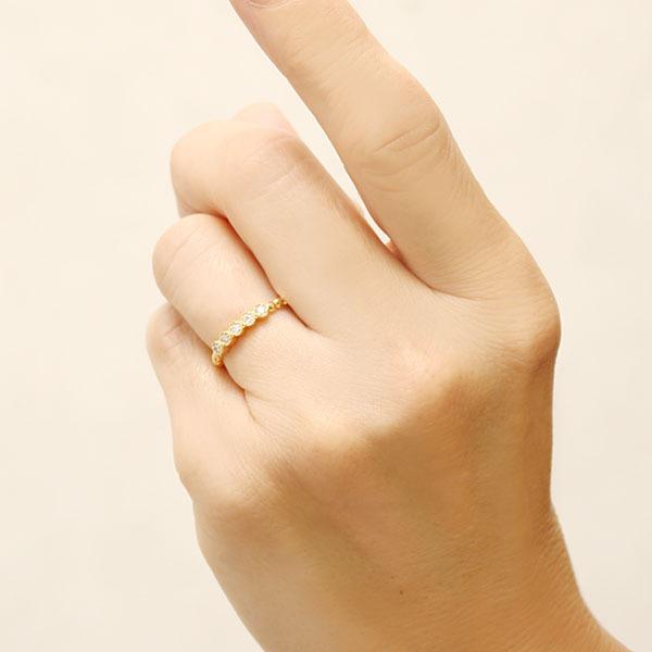 リング 指輪 フリーサイズ ダイヤモンド ダイヤ k18 18金 イエロー