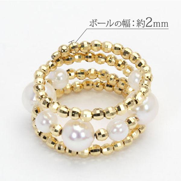 K18 ゴールド パール 3つの球体 リング 10号 K18 ゴールド パール 3つの球体 リング 10号 V118114879 最高