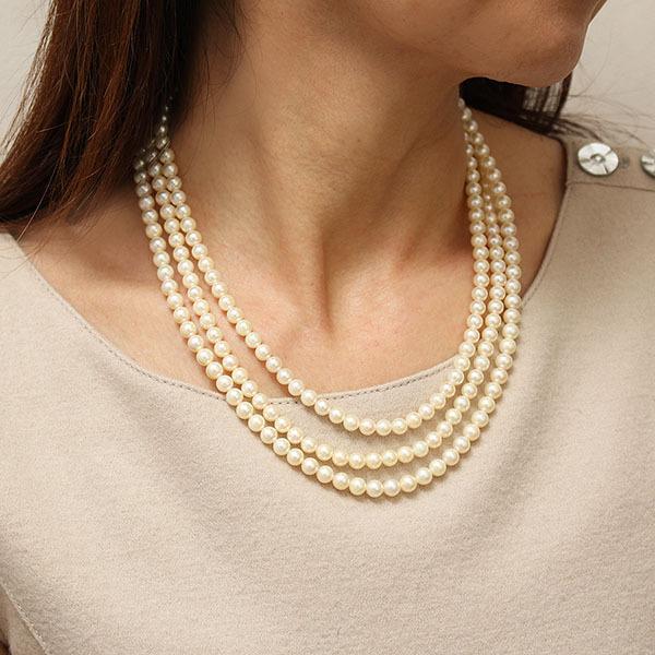 あすつく パール ネックレス ロングネックレス パールネックレス 真珠ネックレス 140cm あこや 本真珠 5.5-6mm メンズ 送料無料 プレゼント ギフト 自分買いの画像
