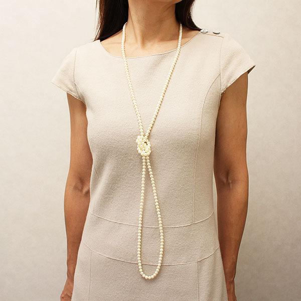 あすつく パール ネックレス ロングネックレス パールネックレス 真珠ネックレス 140cm あこや 本真珠 5.5-6mm メンズ 送料無料 プレゼント ギフト 自分買いの画像