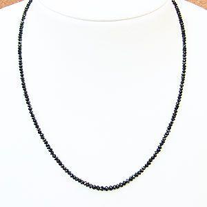 メンズ ネックレス ブラックダイヤモンド 20.30ct ホワイトゴールド