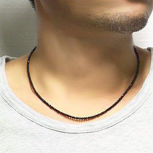メンズ ネックレス ブラックダイヤモンド 20.30ct ホワイトゴールド