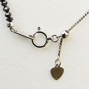 メンズ ネックレス ブラックダイヤモンド 20.50ct〜 ホワイトゴールド 