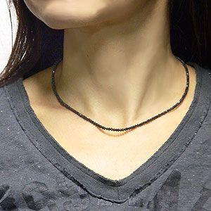 メンズ ネックレス ブラックダイヤモンド 20.50ct〜 ホワイトゴールド