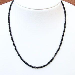 幻想的 ブラックダイヤモンド ネックレス 30.00ct ホワイトゴールド