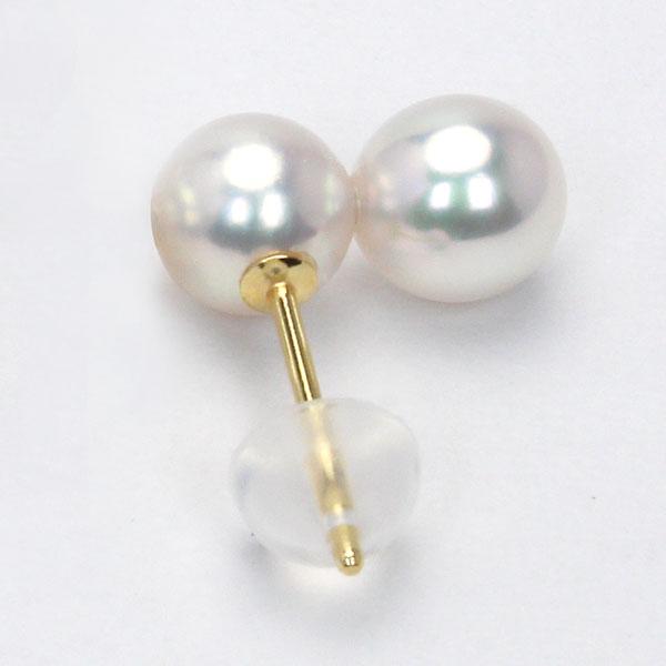 パール ピアス 18金 18k k18 真珠 ベビーパール ダブルパール 片耳 