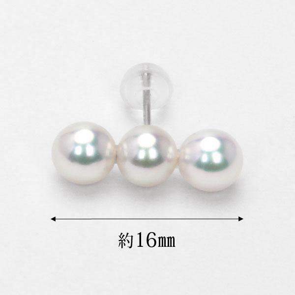 パール ピアス k14 ホワイトゴールド 14k 14金 真珠 ベビーパール ダブルパール スタッド メンズ レディース ユニセックス 男女兼用 送料無料 卒業 入学 puの画像