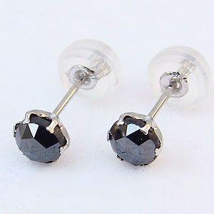 メンズ ピアス ブラックダイヤモンド 0.70ct pt900 プラチナ 送料無料 普段使い ジュエリー 人気 プレゼント ギフト ご褒美 自分買い puの画像