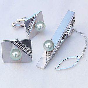 メンズ真珠 タイピン パール タイバー カフス シルバー あこや真珠 メンズ 送料無料 人気 プレゼント ギフト ご褒美 自分買い pu | ブランド登録なし