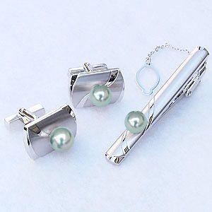 メンズ真珠 タイピン パール タイバー カフス あこや真珠 シルバー メンズ 送料無料 人気 プレゼント ギフト ご褒美 自分買い pu | ブランド登録なし
