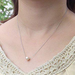 真珠 ネックレス パール あこや真珠 k18 ホワイトゴールド 送料無料