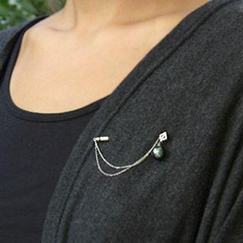 【タイムセール】 ラペルピン メンズ 男性用 タヒチ黒蝶真珠 ピンブローチ ダイヤモンド パール グリーン系 11mm k18 ホワイト ゴールド 送料無料 プレゼント ギフト p 【ZYX1295563148】(46818円)