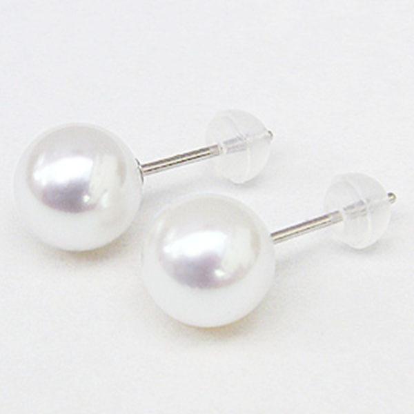 パール ネックレス 無調色 真珠ネックレス オーロラ花珠真珠 ピアス  