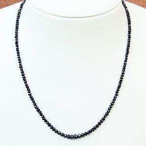 M*♪様 ブラックダイヤネックレス（30キャラ、留め具18Kホワイトゴールド） ブラックダイヤモンド ネックレス 30.40ct〜 ホワイトゴールド 男女