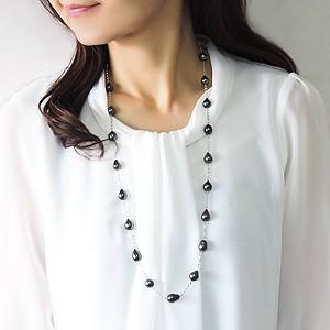 ロングネックレス ネックレス 黒蝶真珠ネックレス タヒチ黒蝶 ロングネックレス ネックレス 黒蝶真珠ネックレス タヒチ黒蝶