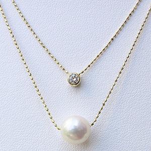 真珠ネックレス パールネックレス ネックレス ペンダント 本真珠 k18