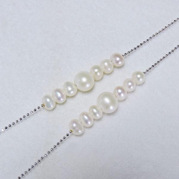真珠 ネックレス パールネックレス 淡水真珠 5-7mm ステーション 約