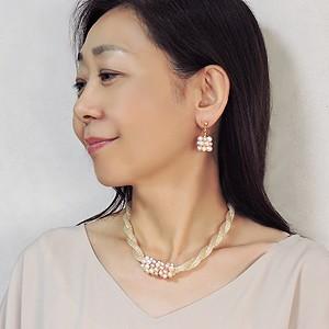 真珠 ネックレス ネックレス イヤリング パールネックレス パールイヤリング 2点セット マルチカラー 保証書き 送料無料 プレゼント ギフト 自分買い puの画像