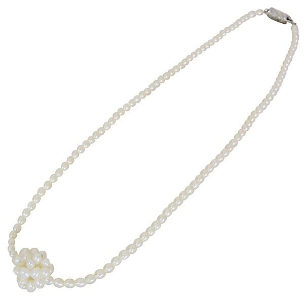 真珠 ネックレス パールネックレス 直径14mm ボールネックレス 中サイズ 淡水真珠 3mm シルバー レディース フォーマル 結納 プレゼント ご褒美 自分買い_1
