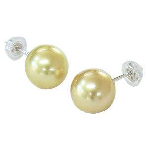 パールピアス 真珠パール ピアス 南洋白蝶真珠 k14 ホワイトゴールド  