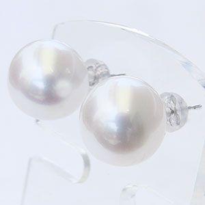 パール ピアス 真珠 スタッド 南洋白蝶真珠 12mm k14 14k 14金
