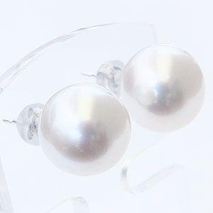 パール ピアス 真珠 スタッド 南洋白蝶真珠 12mm k14 14k 14金