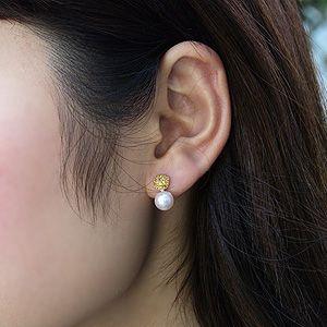 パール ピアス 18金 18k あこや真珠 k18G ピンクゴールド 片耳 