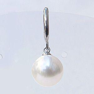 パールピアス 18金 パール ピアス 18k あこや真珠 k18 ホワイトゴールド 片耳用アメリカン ゆれる 揺れる ぶら下がり 普段使い プレゼント ギフト puの画像