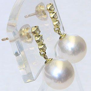パール ピアス 18金 18k 真珠 あこや本真珠 9mm k18 ゴールド