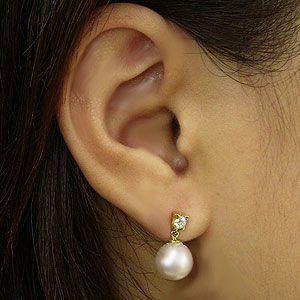 パール ピアス 18金 18k 真珠 あこや本真珠 9mm k18 ゴールド