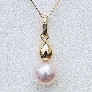 ペンダントネックレス k18 あこや真珠パール k18 ゴールド ペンダント パーティー 6月誕生石 人気 プレゼント ギフト ご褒美 自分買いの画像