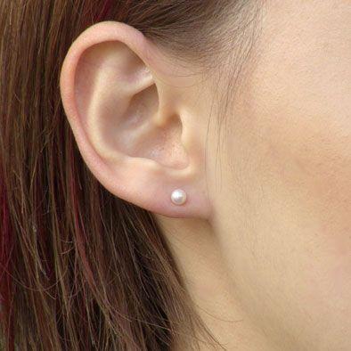 パールピアス 普段使い アコヤ本真珠 パール ピアス 4mm-4.5mm k14