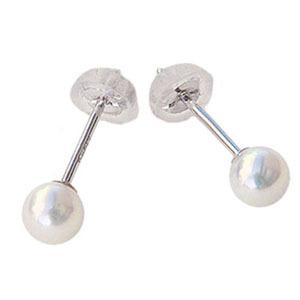 パールピアス 普段使い アコヤ本真珠 パール ピアス 4mm-4.5mm