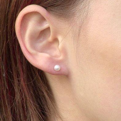 パールピアス 普段使い アコヤ本真珠 パール ピアス 4.5mm-5mm