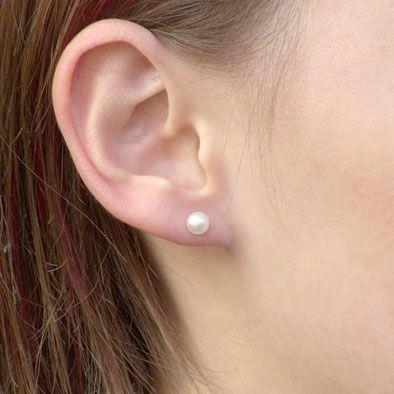 パールピアス 普段使い アコヤ本真珠 パール ピアス 5mm-5.5mm k14 