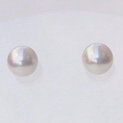 パールピアス 普段使い アコヤ本真珠 パール ピアス 6mm-6.5mm