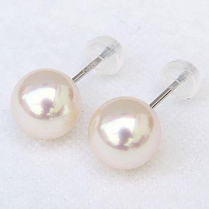 パールピアス 真珠ピアス 真珠 パール ピアス プラチナ あこや真珠 7.5