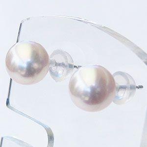 パールピアス 真珠ピアス 真珠 パール ピアス プラチナ あこや真珠 7.5  