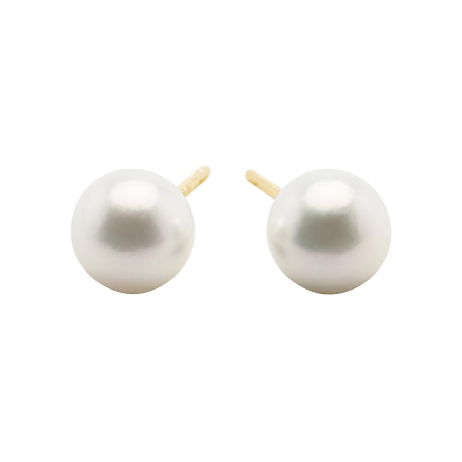 パール ピアス 無調色 真珠ピアス あこや 7.5-8mm ナチュラルホワイト