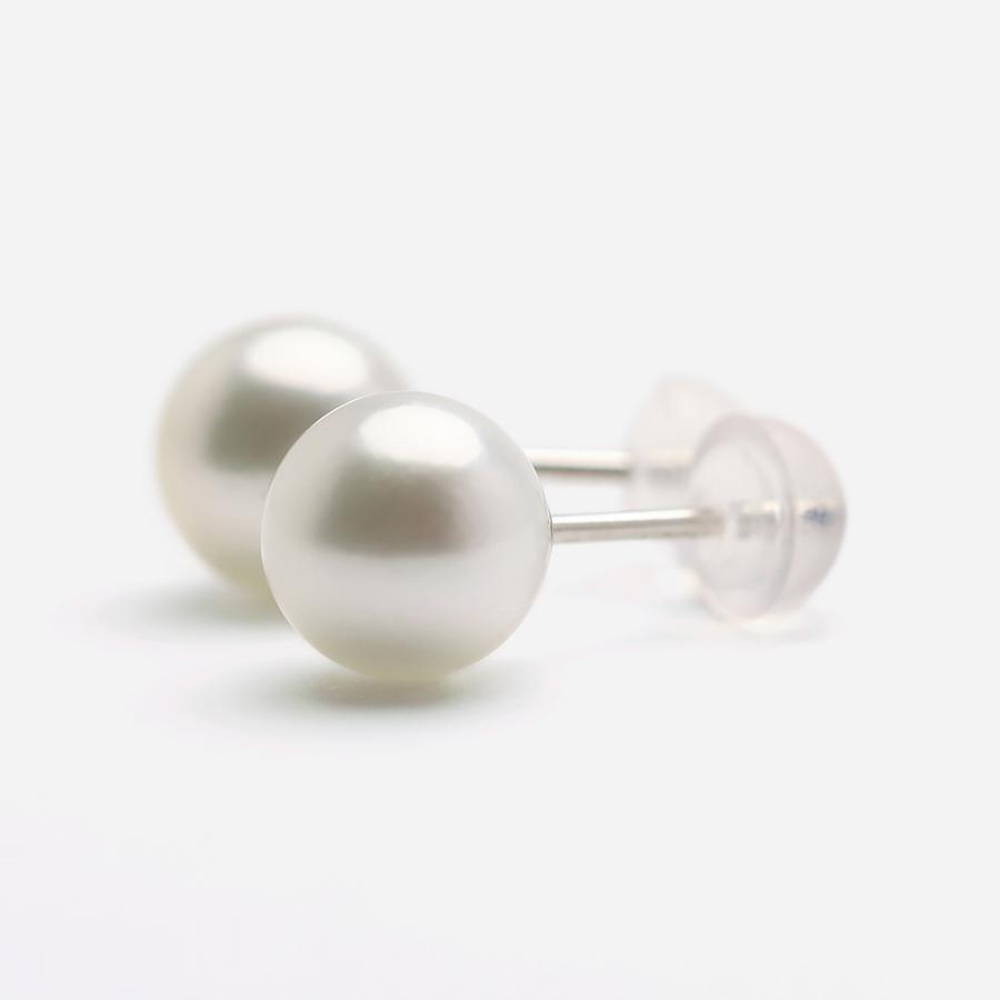 パール ピアス 無調色 真珠ピアス あこや 7.5-8mm ナチュラルホワイト