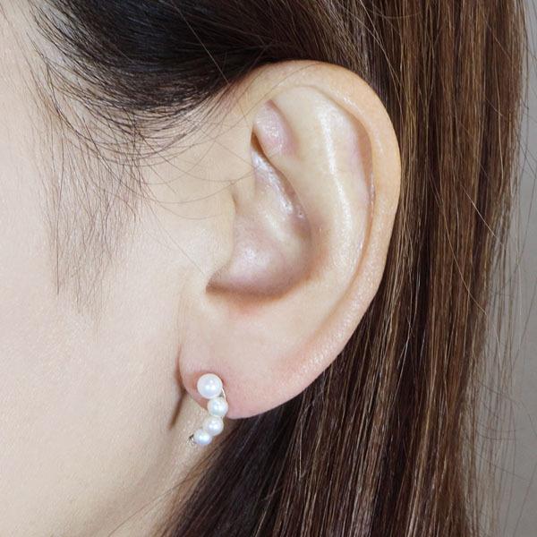パール ピアス 真珠 18k 18金 k18 イエローゴールド スタッドピアス あこや アコヤ ベビーパール ダイヤモンド 真珠ピアス 送料無料 プレゼント 自分買い puの画像