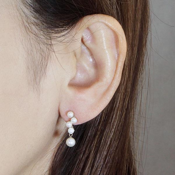 アコヤ真珠 パールピアス ピアス パール k18 18金 18k ゴールド あこや