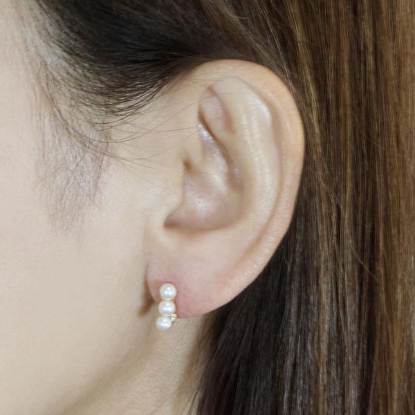 パールピアス パール ピアス 真珠ピアス スタッドピアス 18金 k18 18k イエローゴールド ぶどう レディース 送料無料 プレゼント ギフト ご褒美 自分買い puの画像